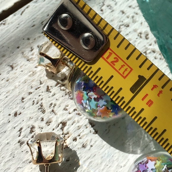 Rainbow Star Double Stud Earrings - Picture 8 of 8